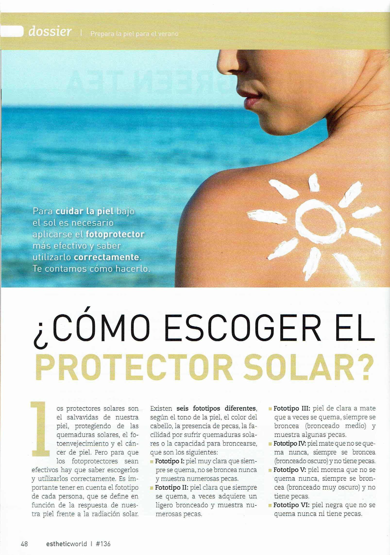 Cómo escoger el protector solar - Iderma en los médios