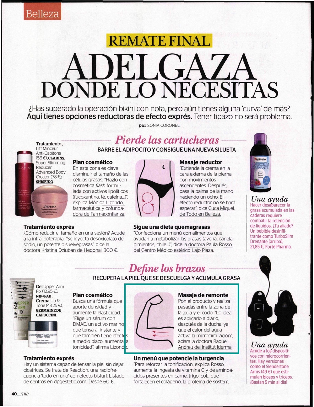 Adelgaza donde lo necesites - Iderma en los médios